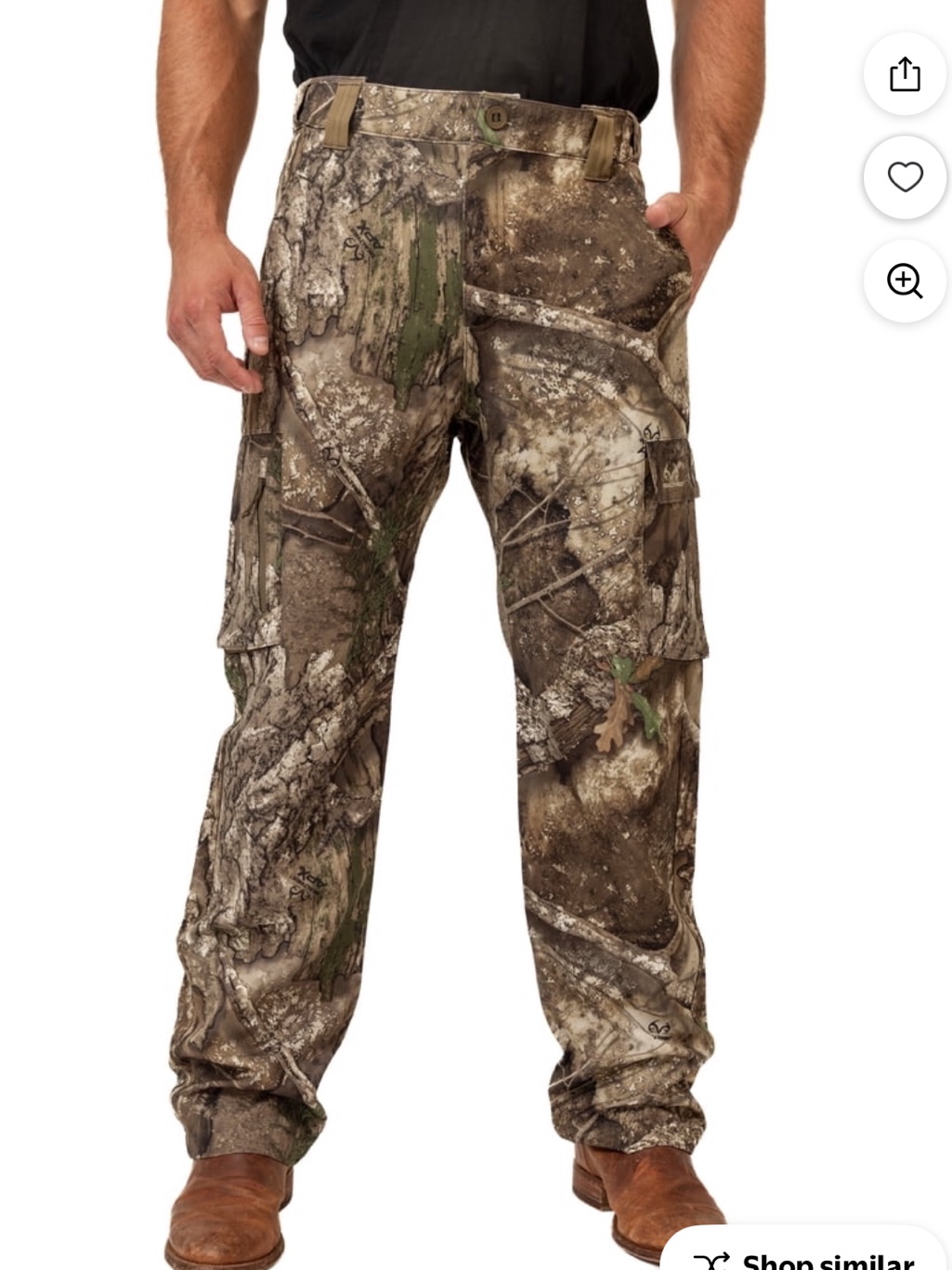Realtree Men's Camouflage Cargo Pants - Brown/Green